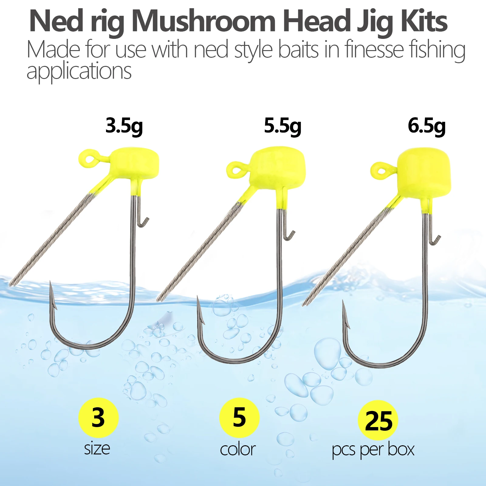 Ned Rig Jig Head Weedless, Fishing Ned Rig, Fishing Tackle, Hook  Weedless