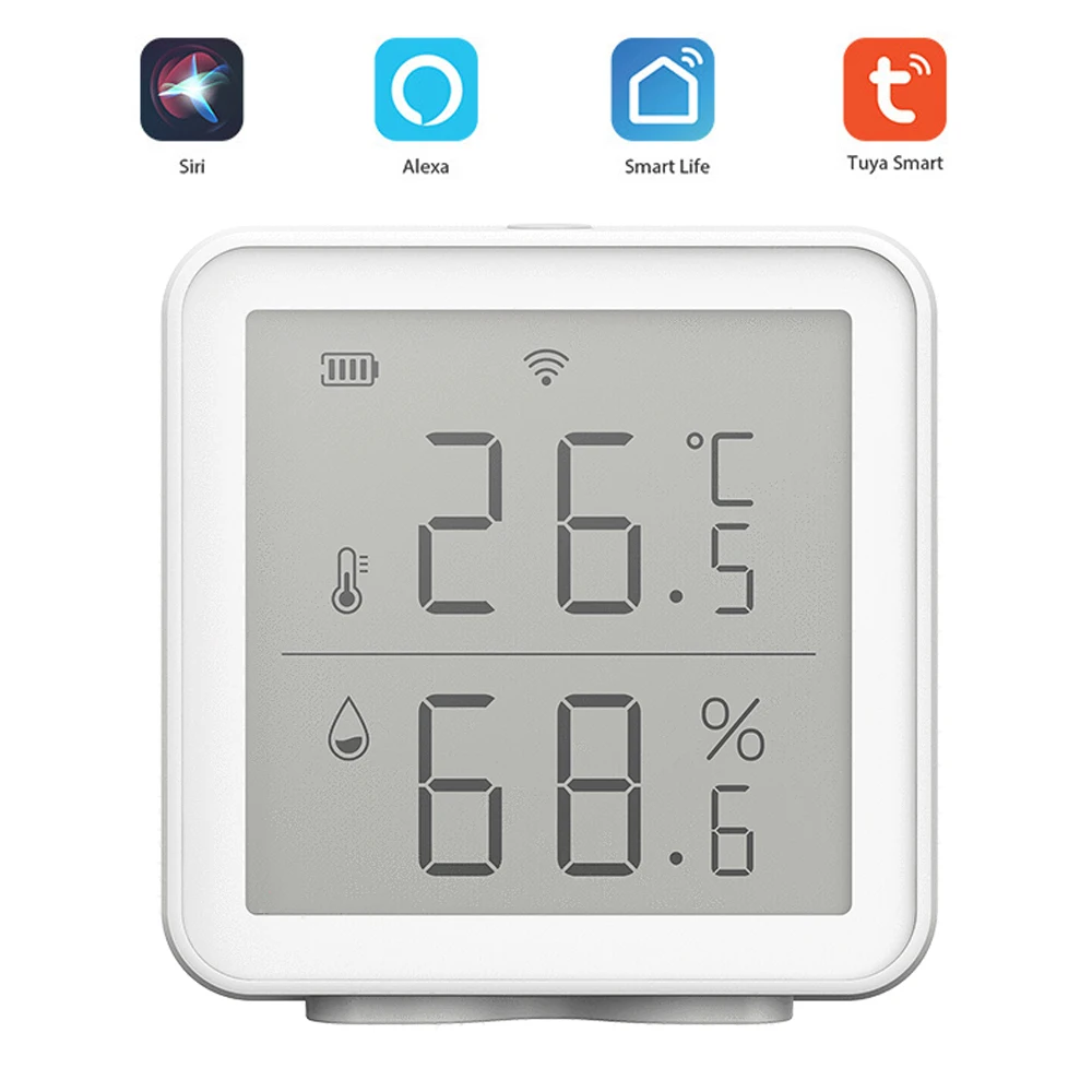 Hygrometer Humidity-Sensor Wifi Temperature Alexa Lcd-Display Tuya Google Home And 