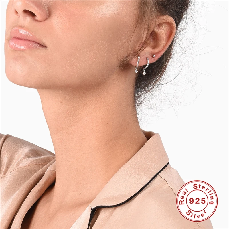 ROXI, модные женские серьги, 925 пробы, серебряный жемчуг, подвеска, серьги-гвоздики для женщин, натуральный пресноводный жемчуг, ювелирное изделие