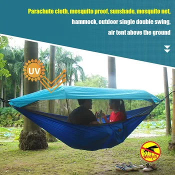 

Portable Outdoor Camping Hammock with Awning Mosquito Net Hanging Bed Swing Tent YA88