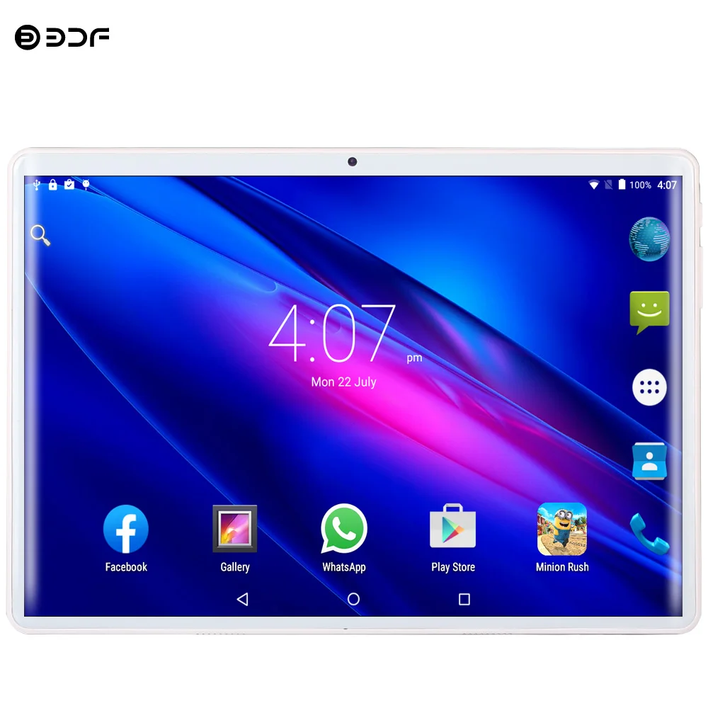  BDF Tablet Pc 10 Inch Octa Core Android 7.0 Dual SIM 3G Phone SIM Card Phone Call Network Tablet 4G