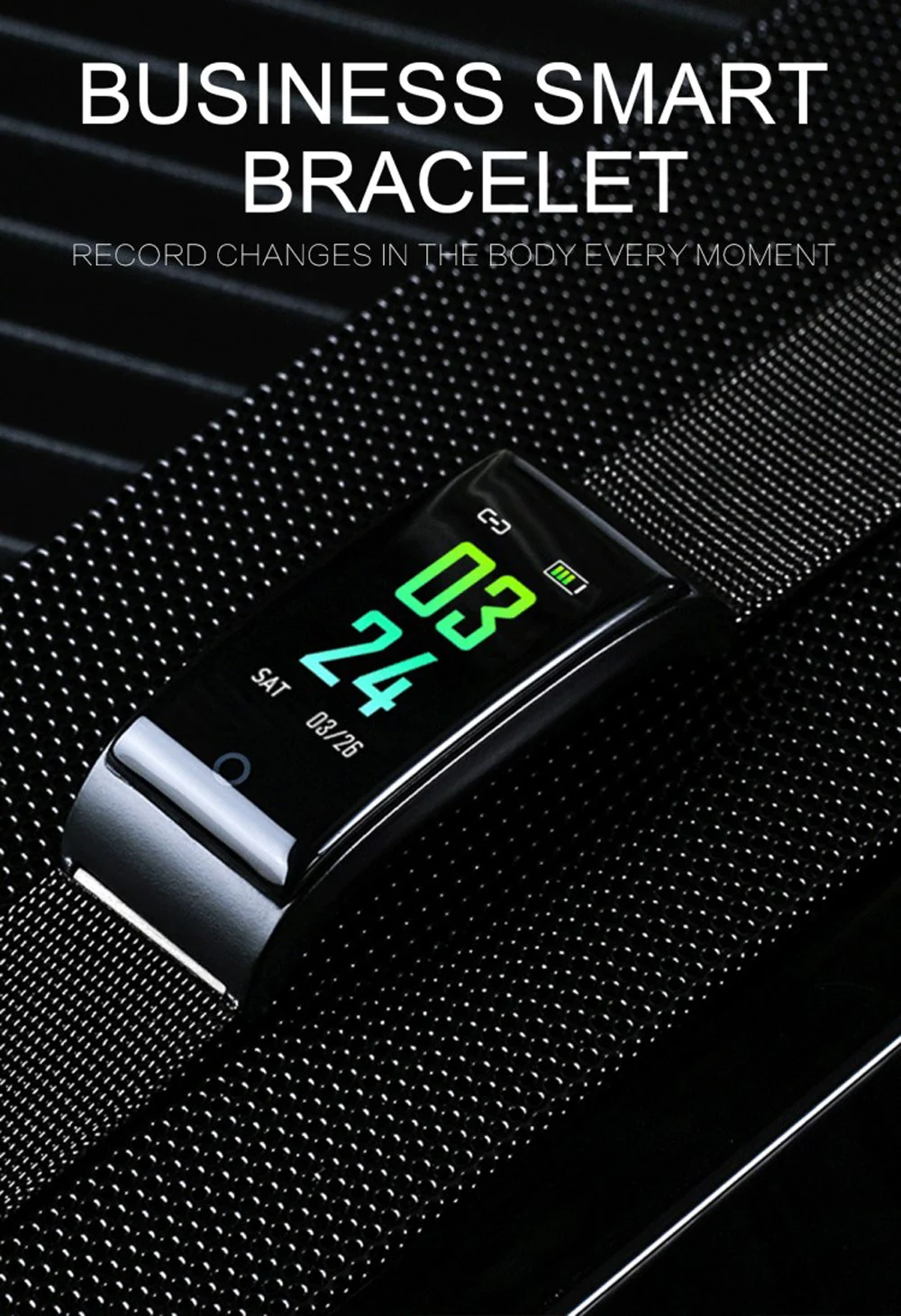 HD экран Смарт-браслет кровяное давление монитор сердечного ритма для мужчин и женщин Браслет фитнес спортивные часы Шагомер умный металлический браслет