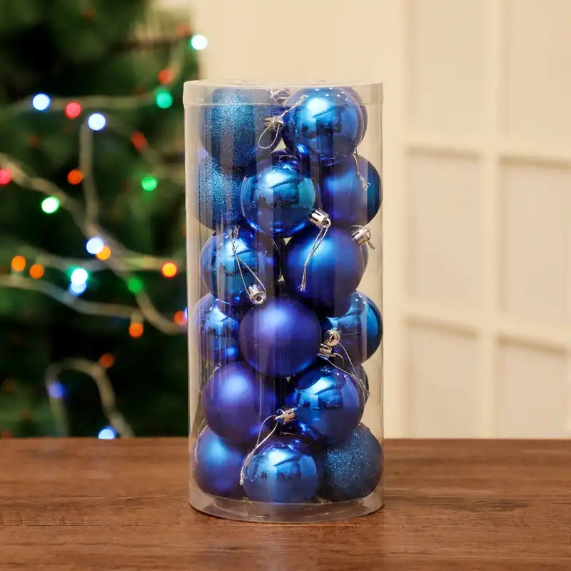 24pcs Christmas Ball Ceiling Ball Christmas Tree Decoration Color
