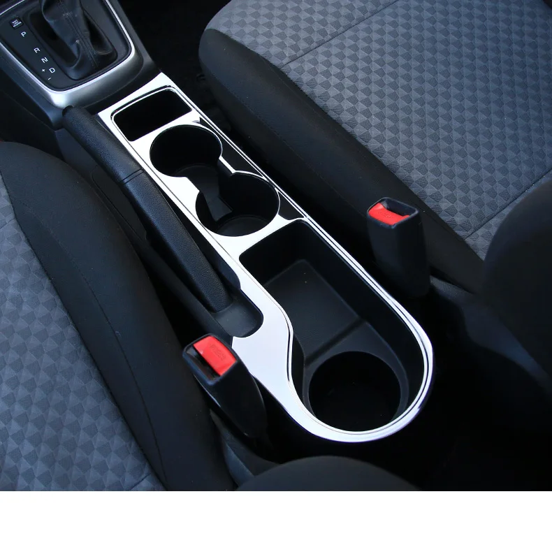 Lsrtw2017 Stainless Steel Car Cup Slot Frame Trims for Kia K2 Rio Interior Mouldings Accessories - Название цвета: glossy silver