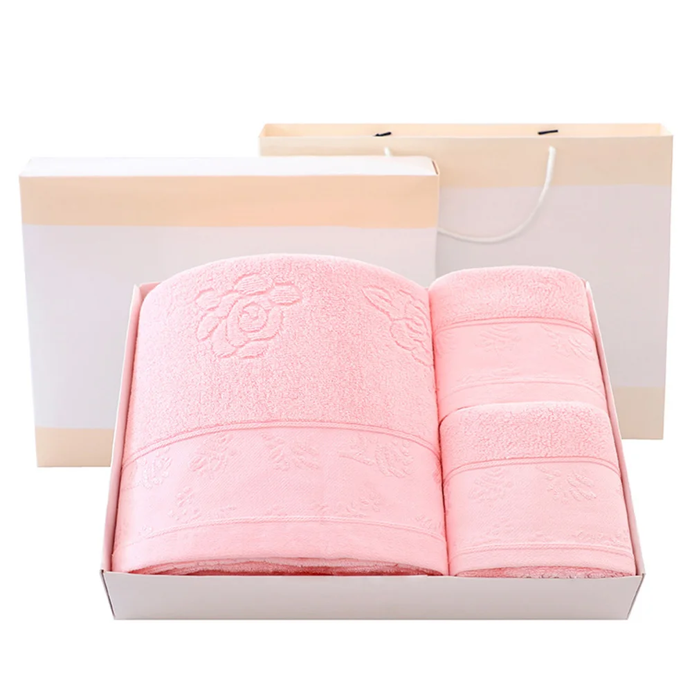 

3pcs Towel Set 100% Cotton 1 pcs Bath Beach Towels and 2 pcs Face Towels Set Soft and absorbent | hotel Bathroom beach towel