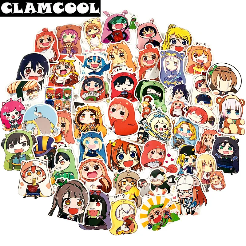 50 шт., японский классический мультяшный персонаж himouto Umaru Chan, Детская Наклейка, скрапбукинг, игрушка для скейтборда, украшение для багажа