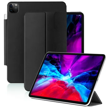 

Magnetic Tablet Case For iPad Pro 12.9 11 2020 Case PU Leather Closure Tablet Cover with Auto Wake / Sleep Function +Pen Slot