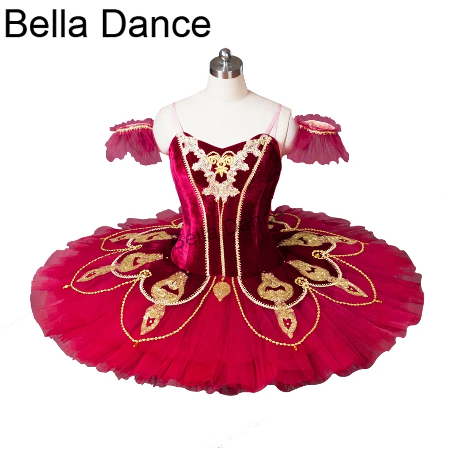 Black Red La EsmeraldaRed Spanish Professional Ballet Tutu Costume Girl Pancake Ballet Tutu Costume Troupe Performance Tutu 8936