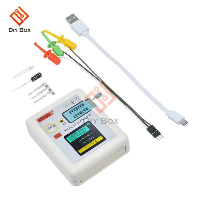 TC-T7-H Высокоточный Транзистор тестер ESR Диод Триод Емкость MOS/PNP/NPN LCR MOSFET TFT ЖК-экран тестер мультиметр T7