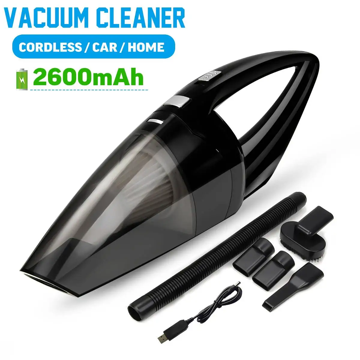 

120W Strong Suction Wireless Car Vacuum Cleaner Wet/Dry Use Rechargeable Car Vacuum Cleaner for Home Electrical Appliances
