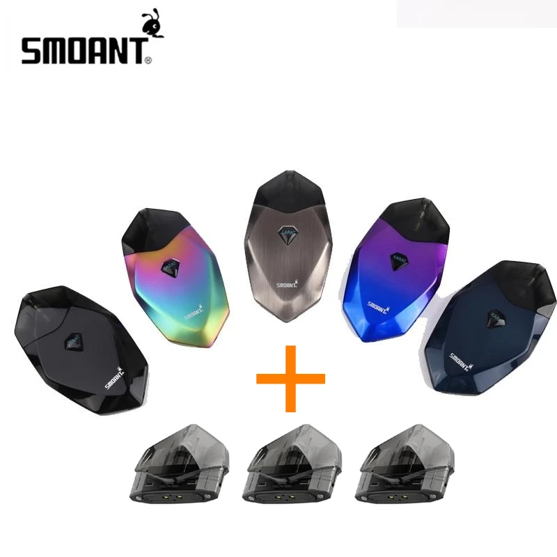 

Pod Vape Kit Smoant Karat Pod Starter Kit 370mAh Battery 1.3ohm Quartz coil 2ml Pod Cartridge Electronic Cigarette Kit Vaper
