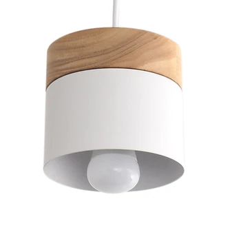 

Led Chandelier Lighting Modern Restaurant Cafe Bar Nordic Interior Simple Wooden Chandelier White Oak + Aluminum