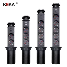 Всем советую штепсельная вилка европейского стандарта 2/3/4/5 Мощность Кухня настольная электрическая розетка для рабочего стола розетки Мощность 1 светодиод+ 2 Зарядка USB Алюминий полка