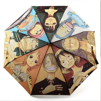 

Japanese Anime One Piece Figures Umbrella Men Folding Rain Umbrella Waterproof Foldable Cartoon Theme Kids Children Boy Unbrella