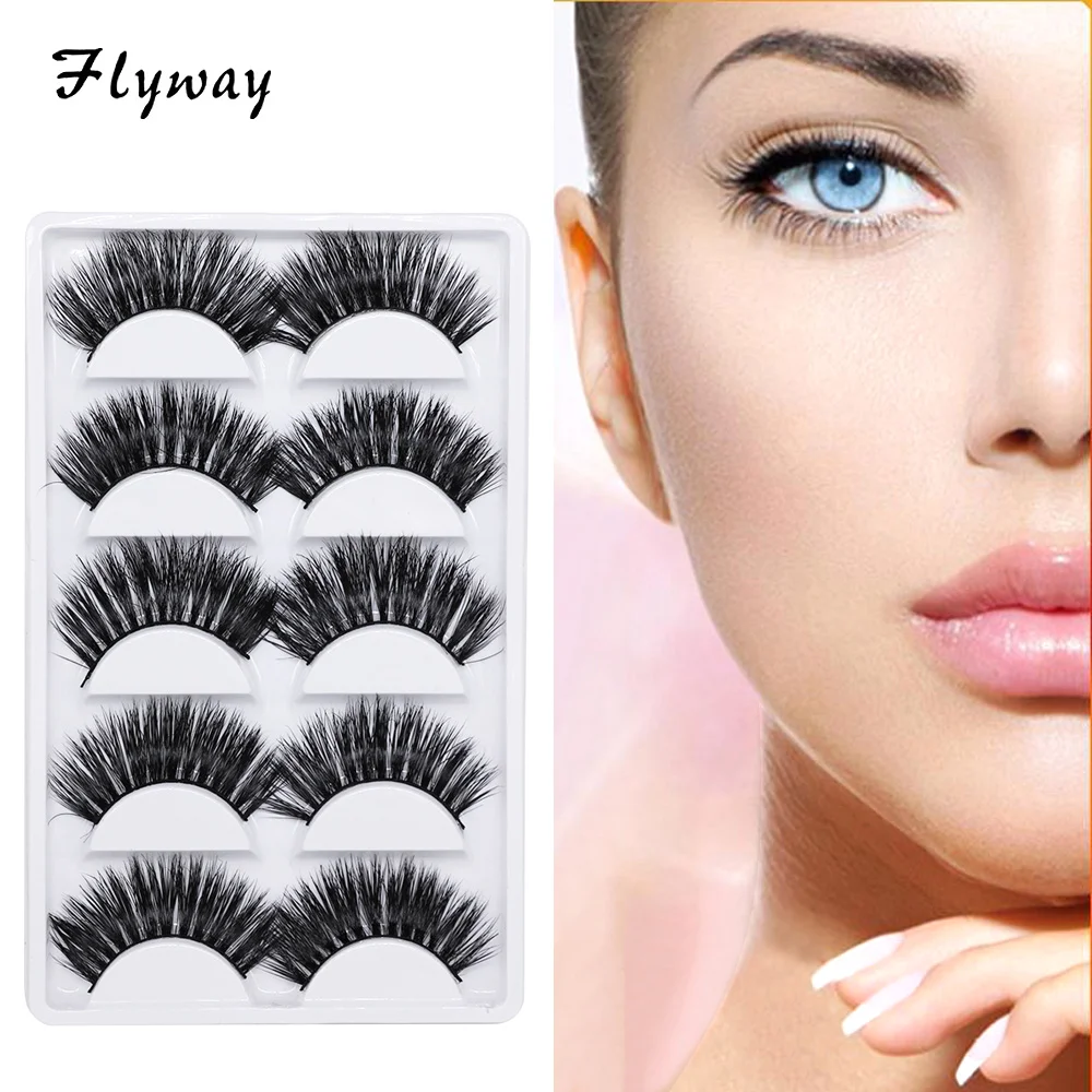 

Fake Eyelashes 5 pairs mink eyelash extensions natural long false eyelashes