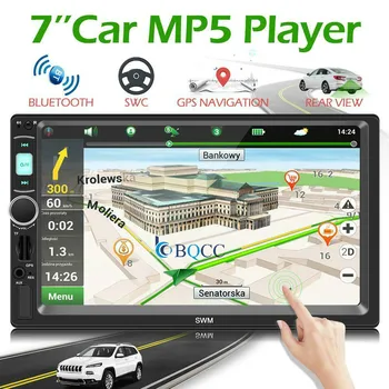 

Double 2Din 7in GPS Car Stereo Video Player Map Mirror Link AUX In-Dash Units Autoradio with Map