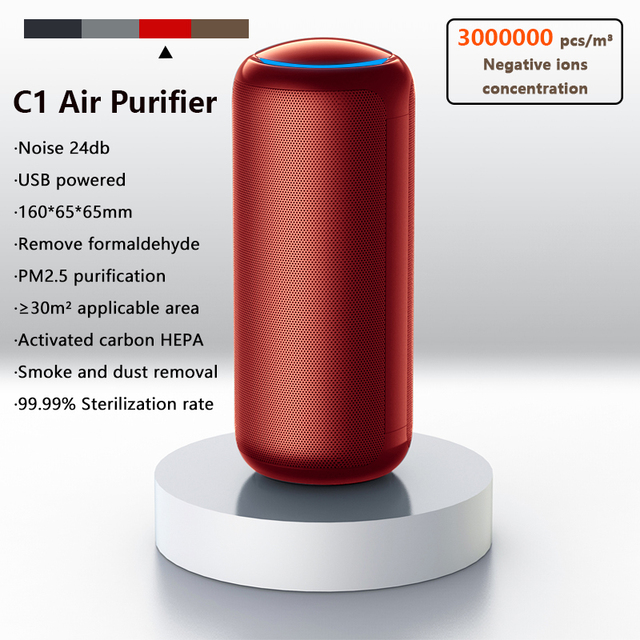 Purifier Air Cleaner for Home HEPA Filters USB cable Low Noise Portable Car home xiomi Air Purifier with Night Light Desktop