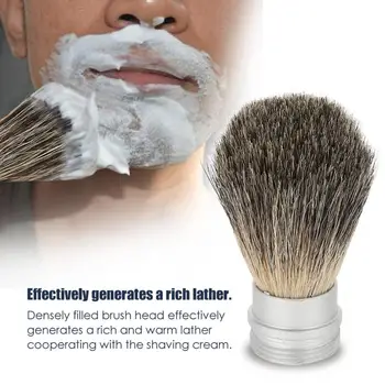 

Shaving Soap Beard Shaving Tool Portable Beard Brush For Men Best Bristle Hair Brush Mustache Brush Shave Brush with Handle