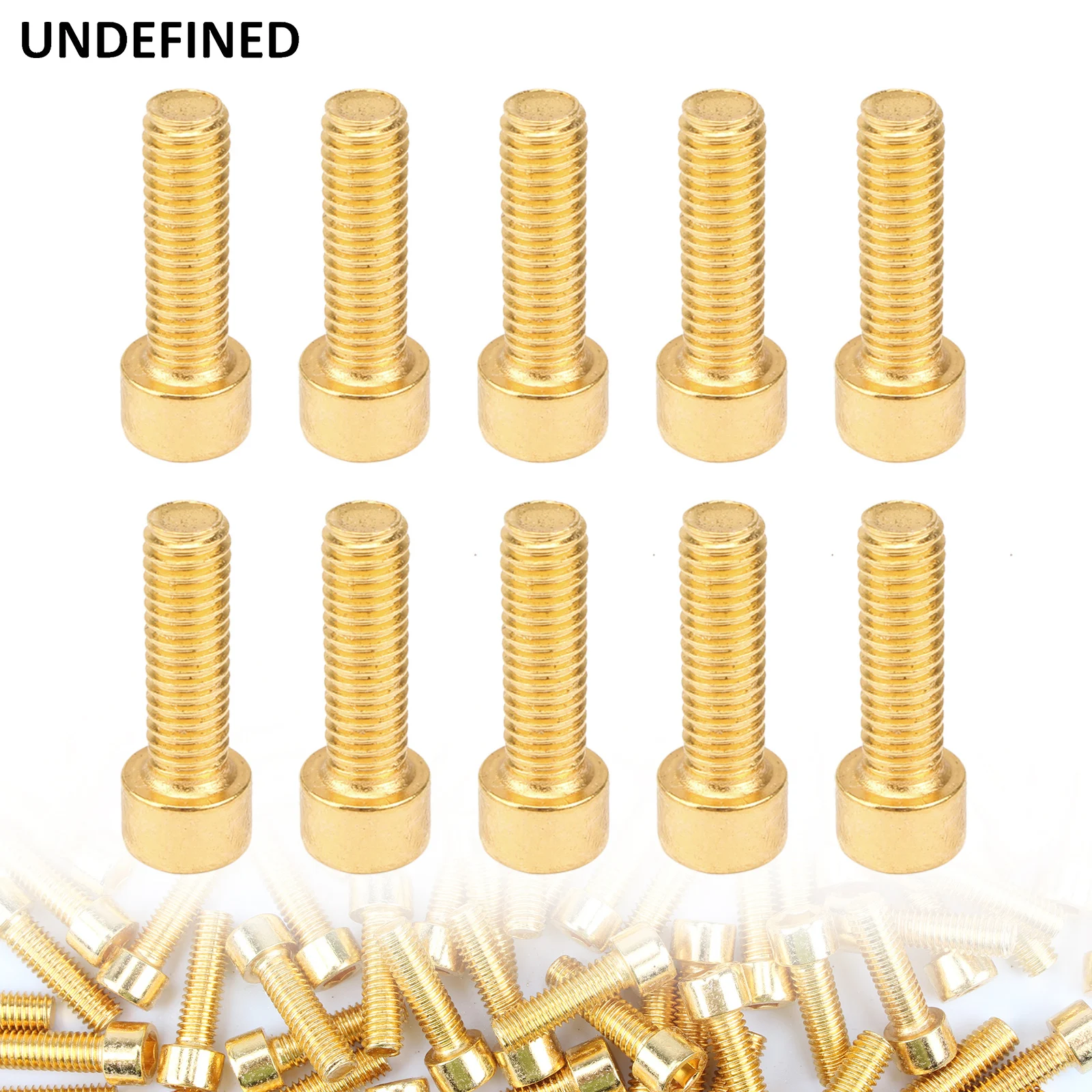 

10pcs Motorcycle Bolts Screw Gold Hexagon Socket Head Screws M6Ч19mm