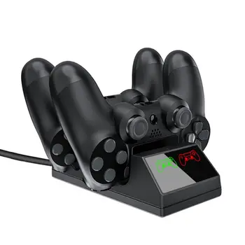 

Dual Charging Base Dock Led Light Display Controller Charger for PS4 Wireless Game Controller Handles