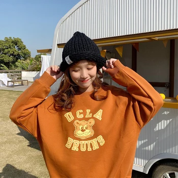 

Hooded hat women winter pointed woolen hat outdoor thick warm cute cloth label knitted hat