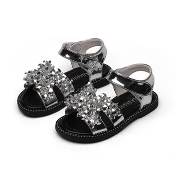 

Summer New Girl Rhineston Sandals Kids Child Fashion Patent Leather Princess Sandals Party Shoe For Girls