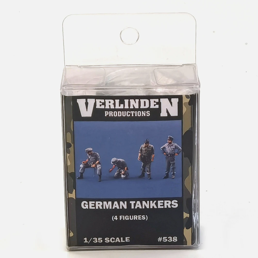 538 Verlinden 1/35 German Tankers Tank Crew WWII Resin Model 4 Full Figures 