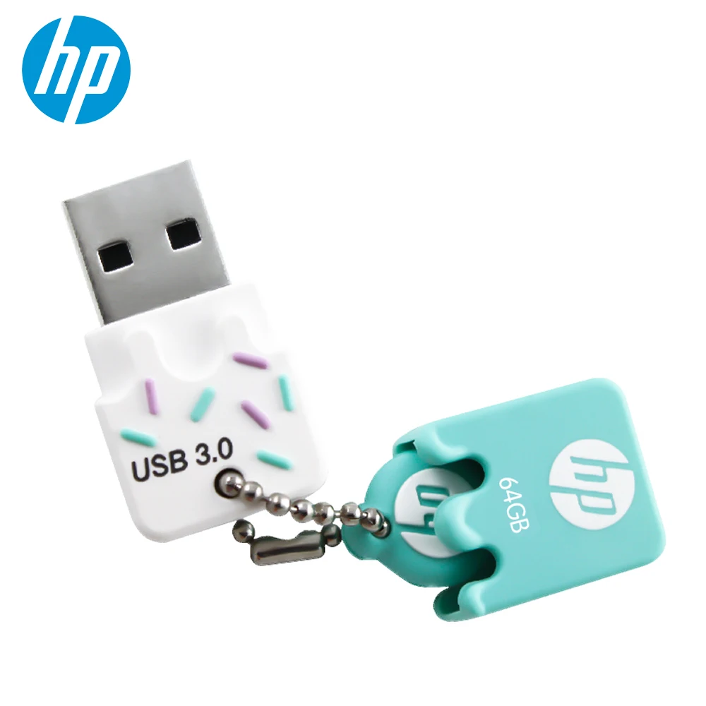 Hp милый USB 3,1 флеш-накопитель 32 Гб 64 Гб 128 ГБ флеш-накопитель Флешка карта памяти устройство для хранения U диск для девочек - Цвет: Синий