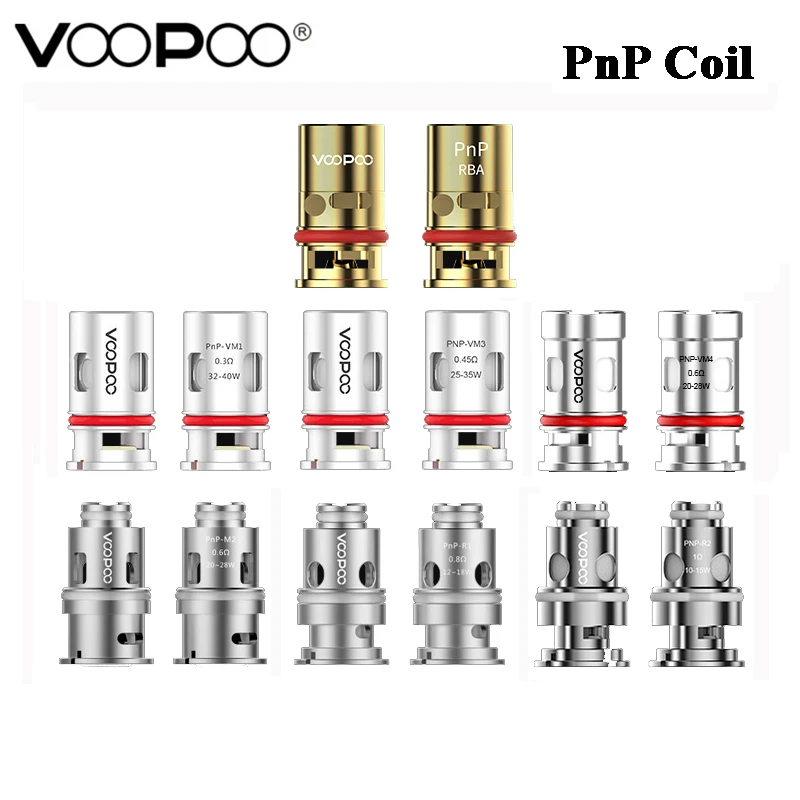 VOOPOO PnP катушки РБА M2 R1 C1 M1 PnP-M1 Pnp-M2 0.6ohm Pnp-R1R2 1.2ohm Pnp-C1 0.8ohm для перетащите пижамы для малышей/найти Trio/Винчи R/Винчи X