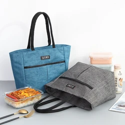 Lunch Box Thermal Bag Large Capacity Picnic Food Carrier Portable Insulated Cooler Storage Bags for Women Kid Shopper Handbags