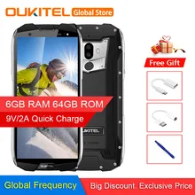 OUKITEL WP5000 IP68 водонепроницаемый смартфон Android 7,1 Helio P25 Восьмиядерный 6 ГБ ОЗУ 64 Гб ПЗУ 5200 мАч 9 В/2 а мобильный телефон