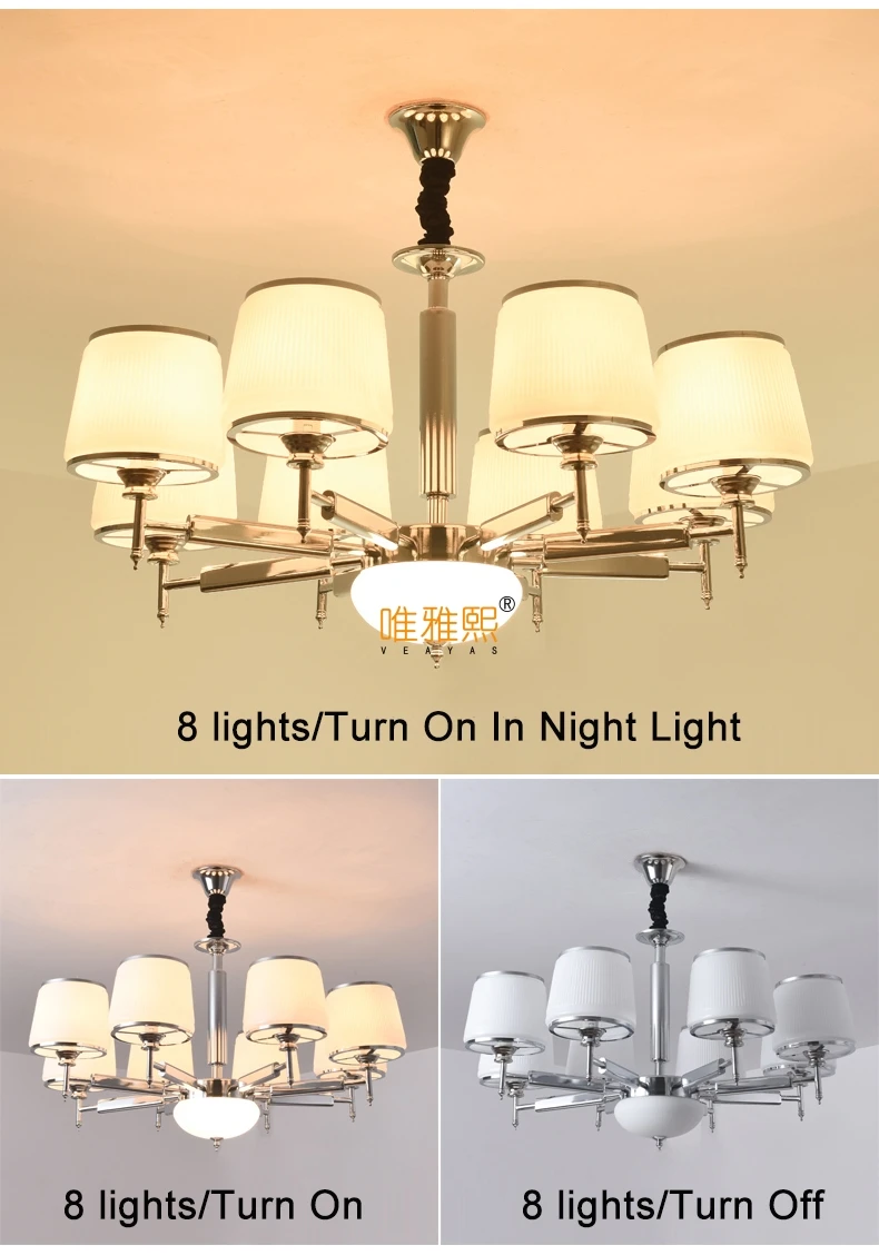 Современный дизайн стеклянная люстра 6 головок прозрачная стеклянная лампа люстра для гостиной кухни черный/золотой светильник