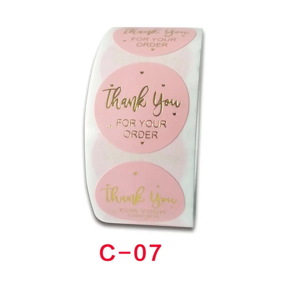 

500pcs Thank You Stickers Seal Labels Turning One Favors Envelope Exquisite Gift Envelope Wedding Decoration