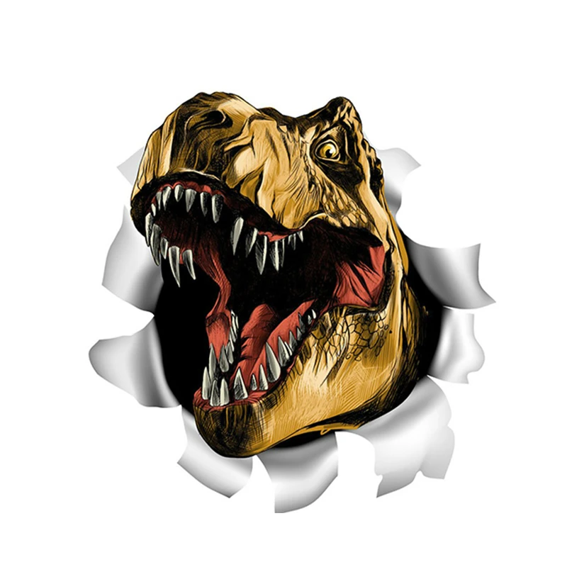 Металлическая Автомобильная наклейка Dawasaru Dinosaur T Rex рваная водонепроницаемая для