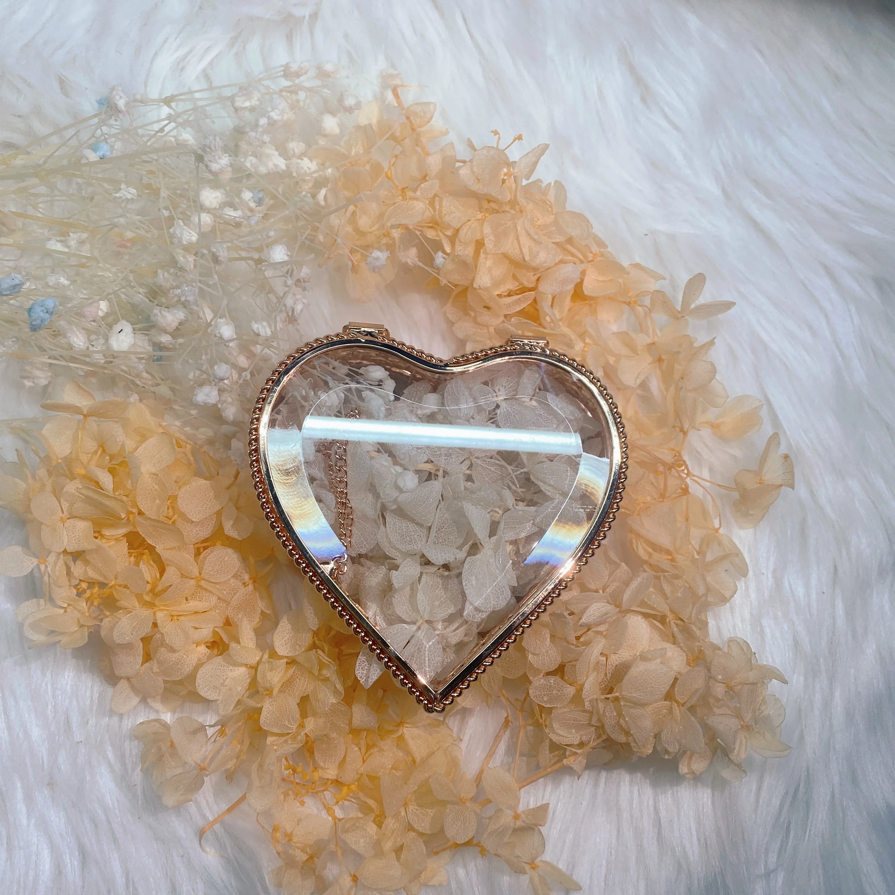 Custom Clear Glass Jewelry Box Valentine'S Gift Ring Box Necklace Storage Bride Party Wedding Decoration Personalized Gifts