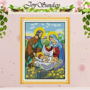 

The family of Jesus(2) Counted Cross Stitch DIY 11CT 14CT Cross Stitch Sets Chinese Cross-Stitch Kits Embroidery Needlework
