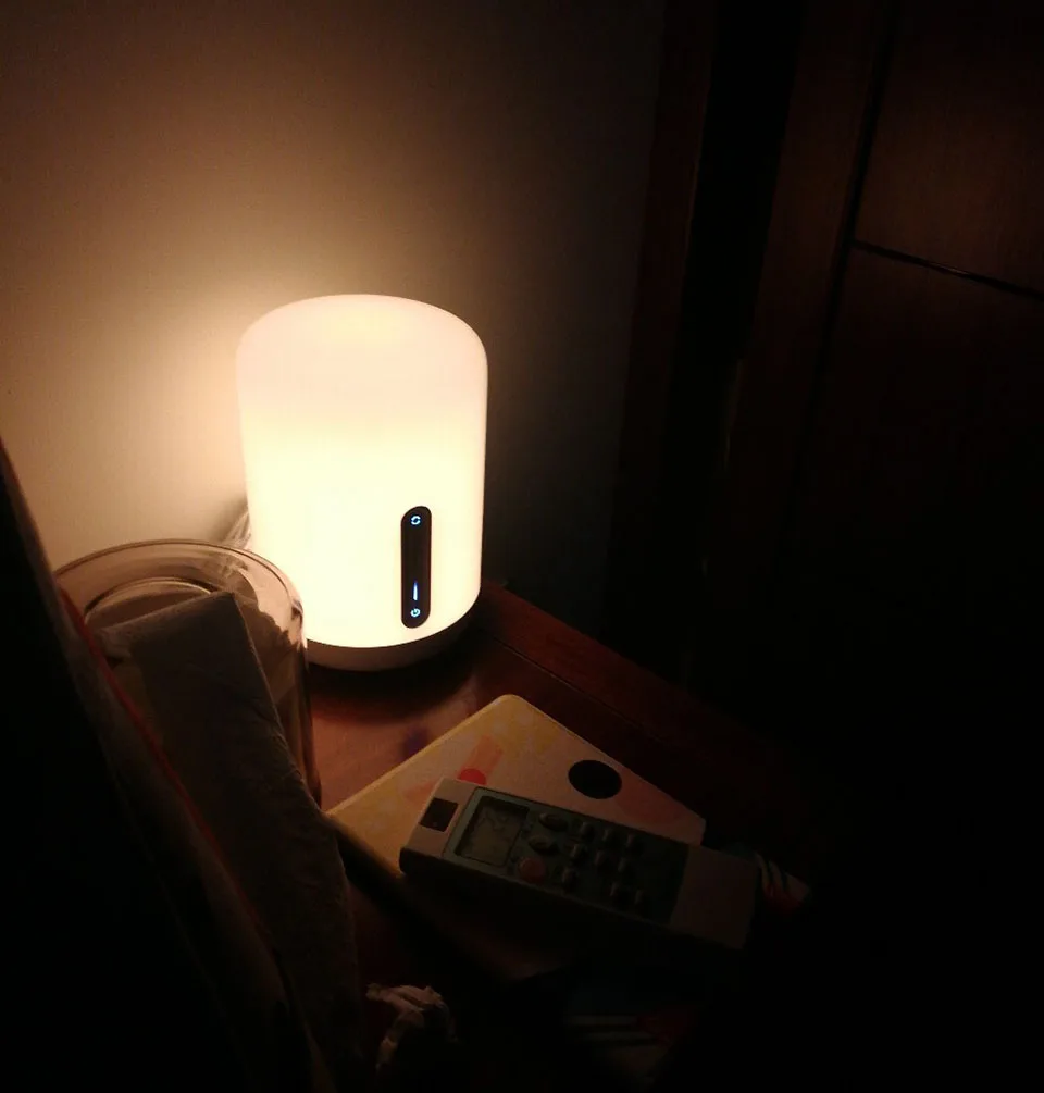 Original Xiaomi Mijia Bedside Lamp 2 Bluetooth WiFi Touch Panel APP Control RGB Table Lamp Works with Apple HomeKit Siri (5)