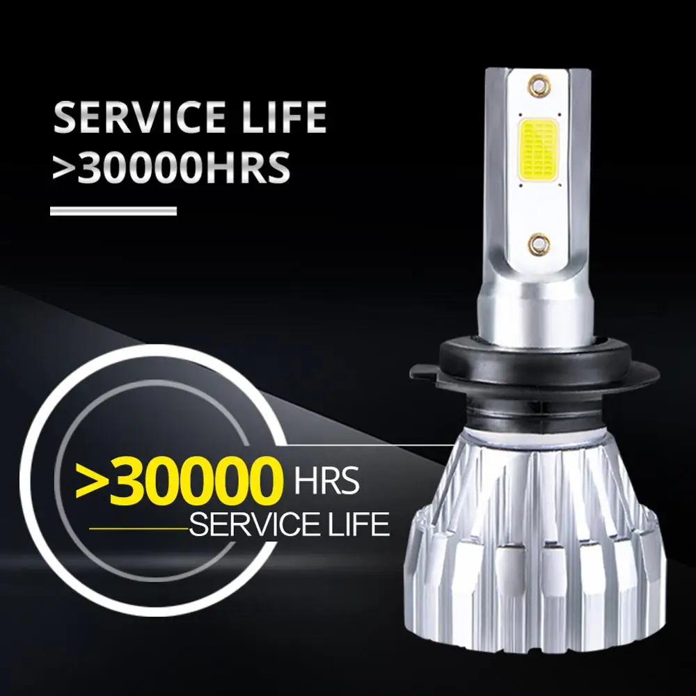 Светодиодные Автомобильные Передние Фары H4 H7 Led H1 H11 HB3 9005 5000lm 6500K 12V 24V