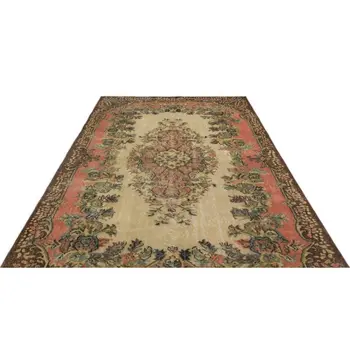 

Handmade Natural Vintage Turkish Area Rug 195x273 Cm-6'5''X8'11''