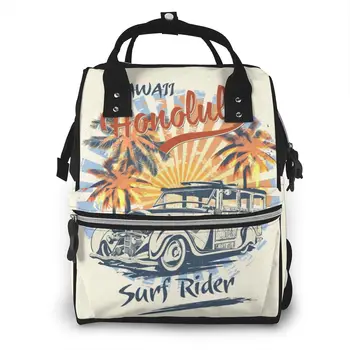 

Mummy Bag Honolulu Sun Beach Car Nappy Backpack Large Capacity Stroller Bag Mom Baby Multi-function Waterproof Diaper Bag