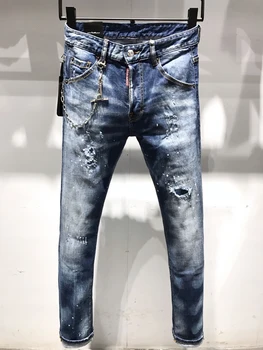

NEW Men Jeans Ripped for Men Skinny DSQ D2 Jeans Pants Men Jeans Zipper Outwear Man Pants 1 order