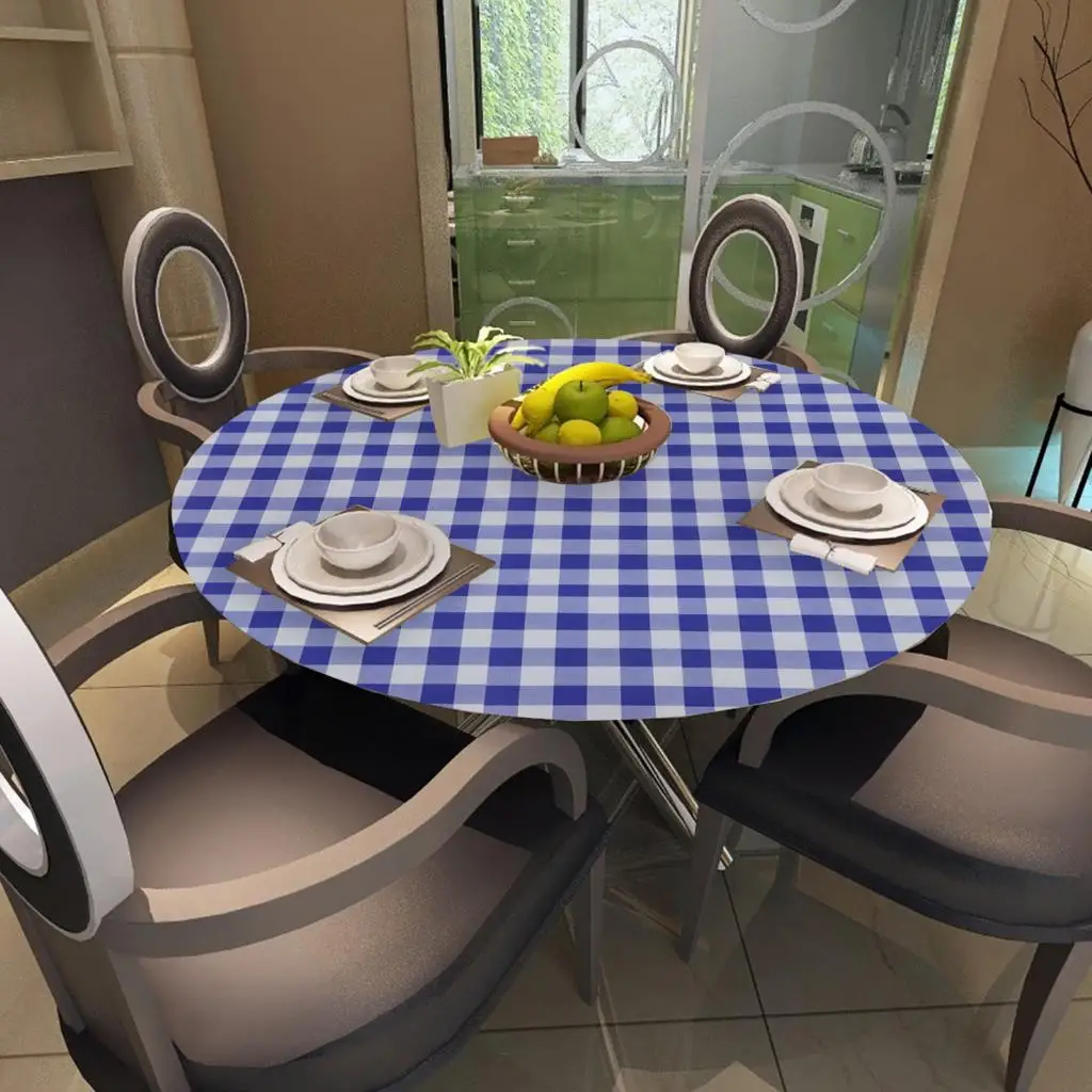 Round Table Cloth Pastoral PVC Plastic Kitchen Tablecloth Oilproof Decorative Elegant Waterproof Fabric Cover | Дом и сад