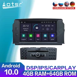 Autoradio pour Mercedes Benz Classe C, Navigation GPS, Android, Limitation DVD, Lecteur vidéo, Carplay, Écran tactile, C180, C200, C230, W204