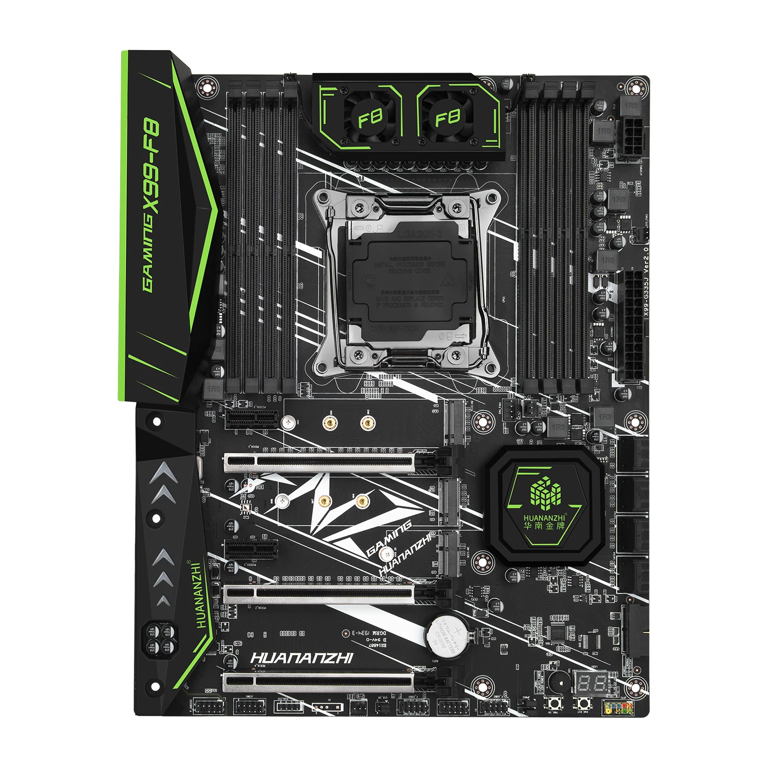 Новое поступление HUANANZHI X99-F8 материнская плата Комплект двойной M.2 NVMe SSD слот M.2 wifi Процессор Intel Xeon 2680 V3 ram 64G(4*16G) DDR4 2400