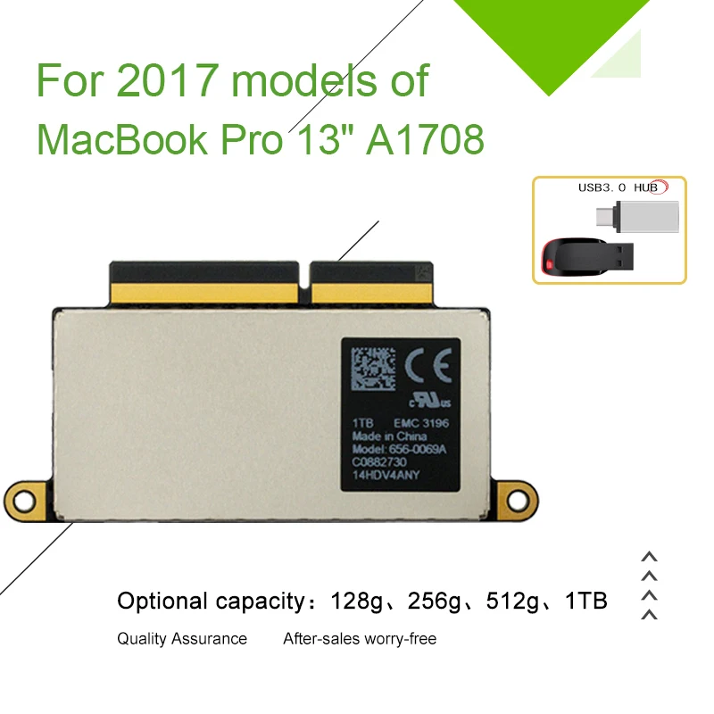 SSD накопитель A1708 для ноутбука 128 ГБ 256 512 ТБ Macbook Pro Retina 13 3 дюйма 2017 года 1708