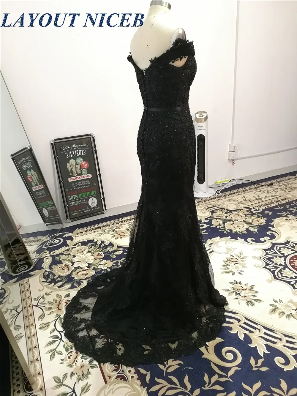 Off the Shoulder Long Mermaid Evening Dresses Lace abiti da sera Applique Robe De Soiree longue Formal Gowns abiye gece elbisesi
