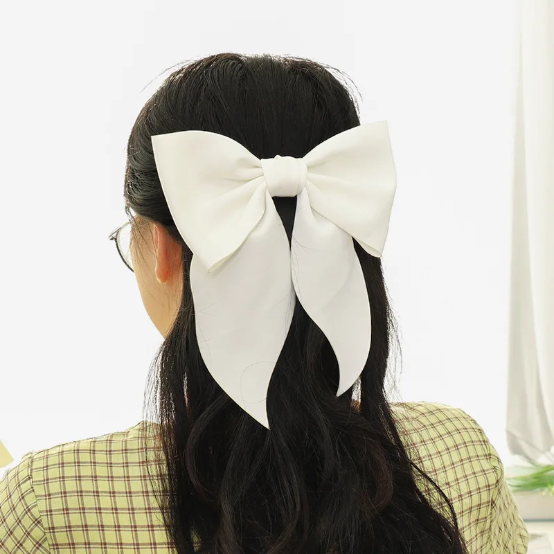 2021 Autumn New Fashion Pure Color Fabric Hairpin For Woman Girls Ponytail Clip Sweet Retro French Bow Hairpin Hair Accessories designer head scarf