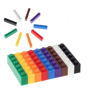 

100PCS/Lot Kids DIY Toy 2*4 Plastic Building Blocks To Assemble Educational Learning Girls & Boys Toy compatible with logoes