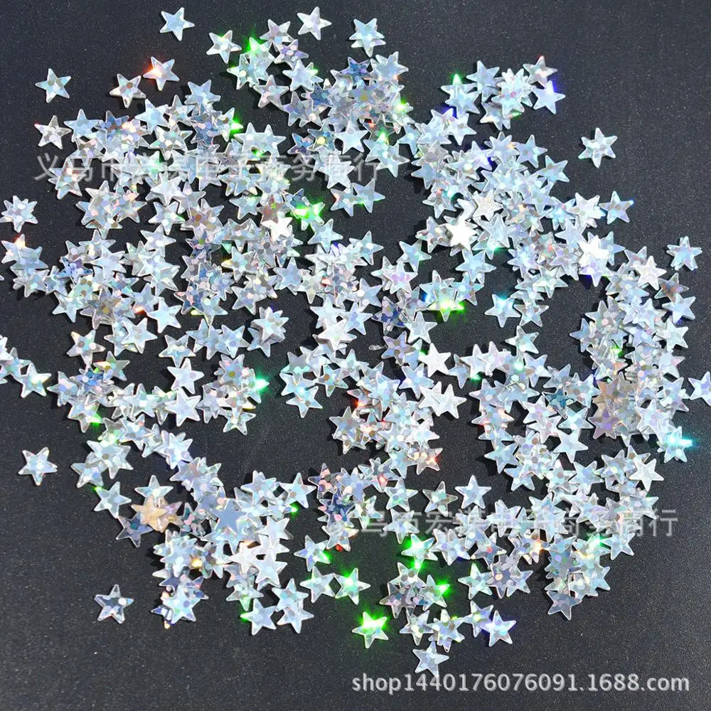 1 Stars/Laser sequins/Christmas/15 grams Sequins PVC Flat for DIY Card Making Craft Color Collection - Цвет: 1