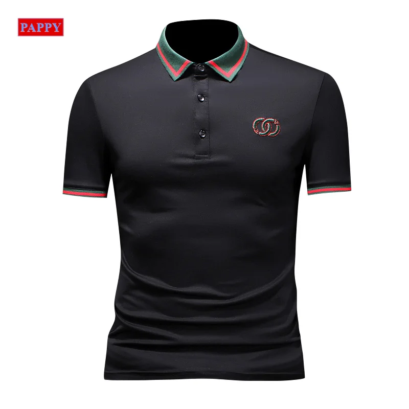 

2020 New cotton men's polo shirt badge embroidery men polo shirt Breathable shirt
